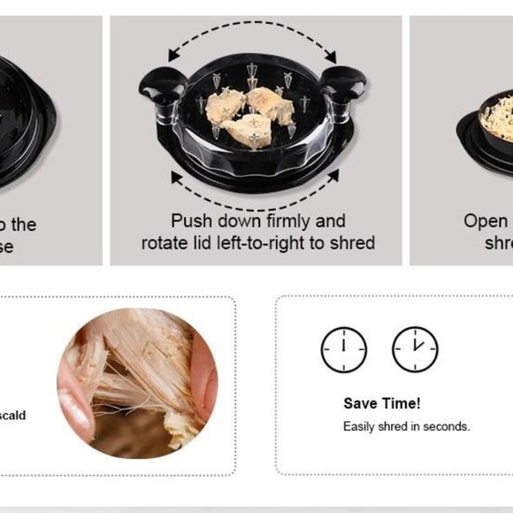 Perfect for Chicken Breast and Pulled Pork Tool Twist for safe Meat Shredder - Picture 11 of 14